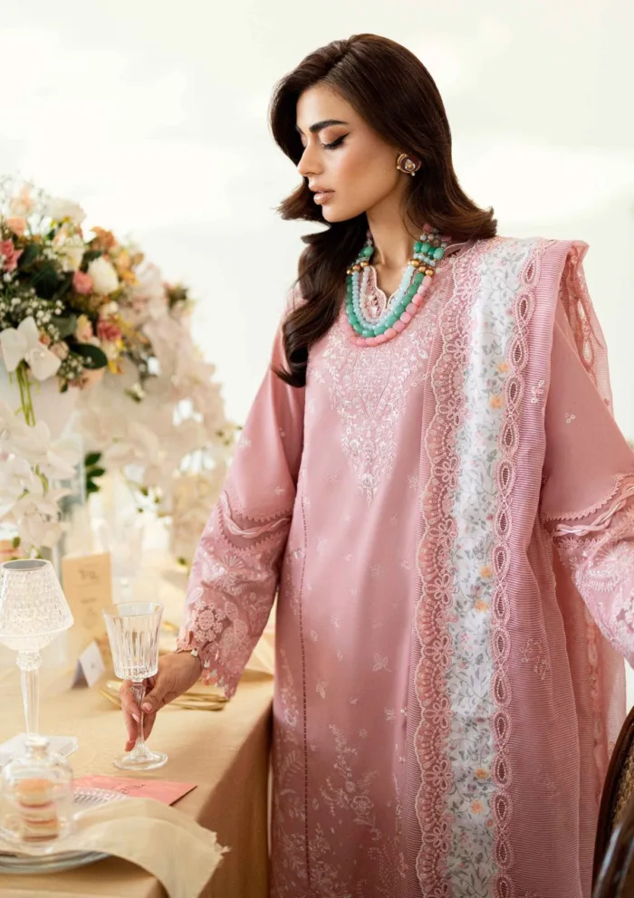 Qalamkar Eid Edit 25 CS 05 RUVINƒ‚ Chikankari Luxury Lawn Collection - Image 3